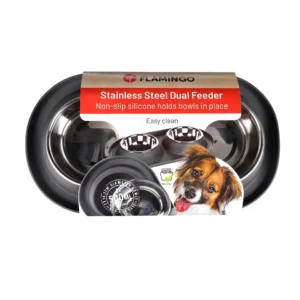 feeding-and-drinking-bowl-duo-dinner-grafa-oval-dark-grey