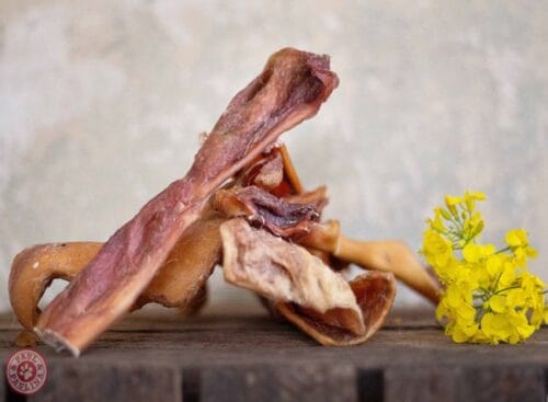 Hundesnacks Rinderkopfhaut