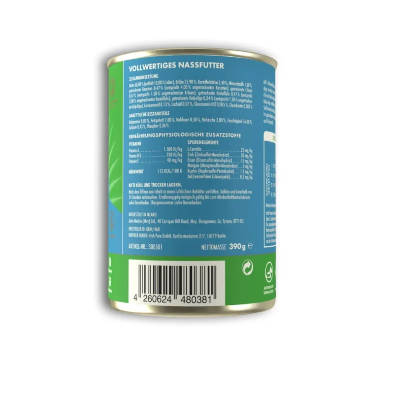 Hunde Nassfutter Irisches Huhn mit Gemüse & Kelp-Alge Junior