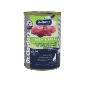 hundenassfutter-dr-clauders-selected-meat-lamm-apfel-6x400-g