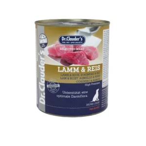 hundenassfutter-dr-clauders-selected-meat-lamm-reis-6x800-g