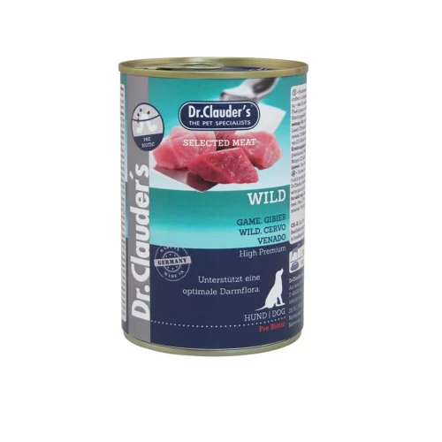 hundenassfutter-dr-clauders-selected-meat-wild-6x400-g