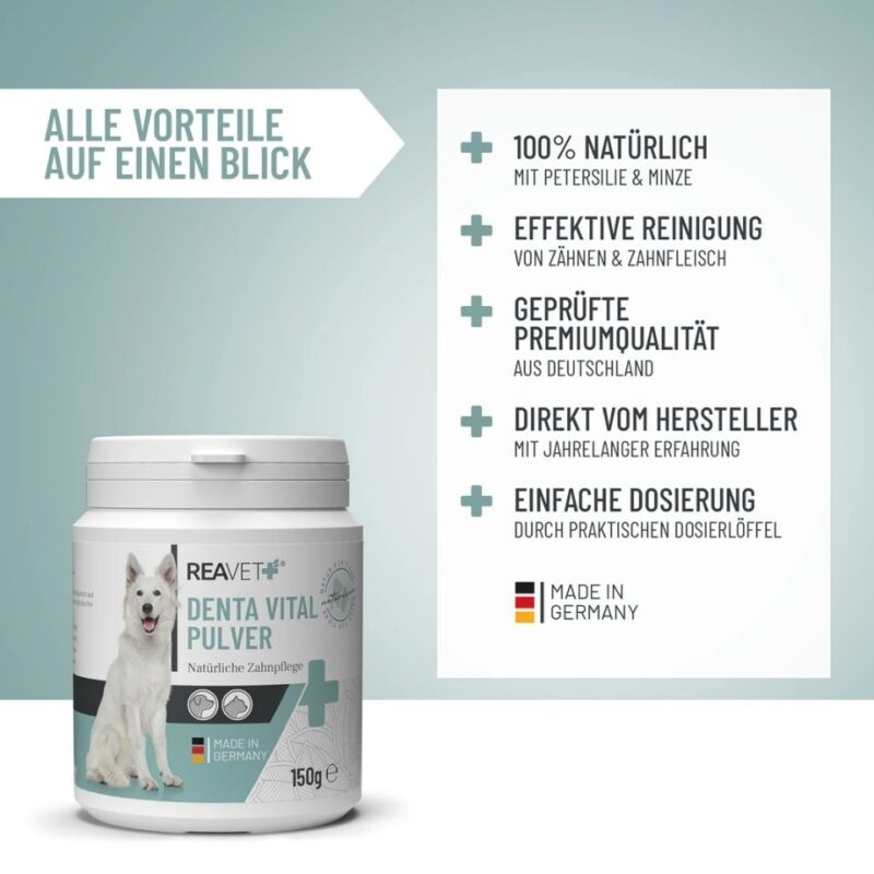 Denta Vital Pulver 150g 2 REAVET Denta Vital Pulver 150 g