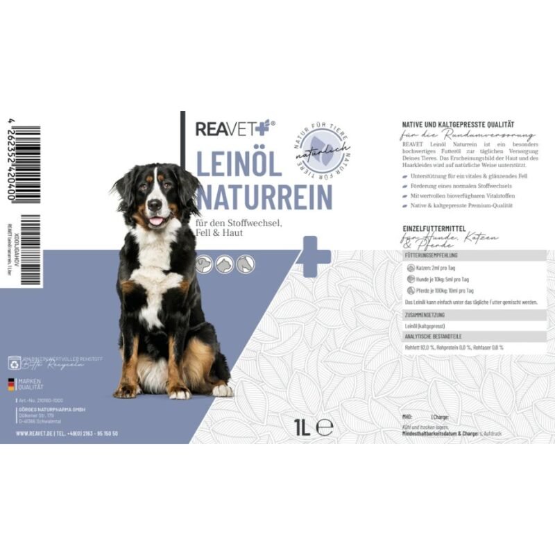 REAVET Leinöl naturrein 1 L