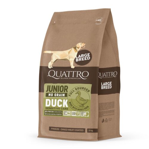 QUATTRO NG LB JUNIOR ENTE 3kg QUATTRO Trockenfutter Ente Große Rassen Junior