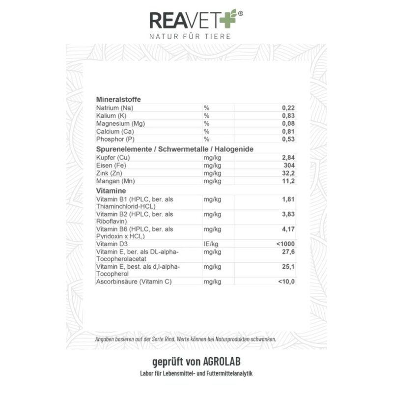REAVET Trockenfutter Wildente – mit Hirse & Holunder  12 kg