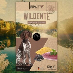 REAVET Trockenfutter Wildente – mit Hirse & Holunder  12 kg
